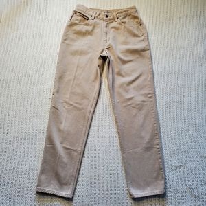 Vintage High Sierra Women's 4 Short 27.5" Waist Tan High Rise Mom Jeans